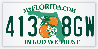 FL license plate 4138GW