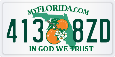 FL license plate 4138ZD