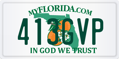 FL license plate 413GVP