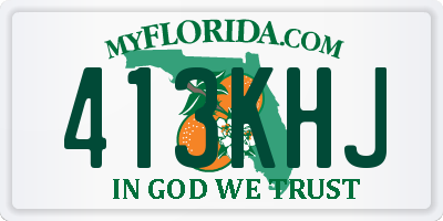 FL license plate 413KHJ