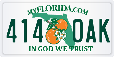 FL license plate 4140AK