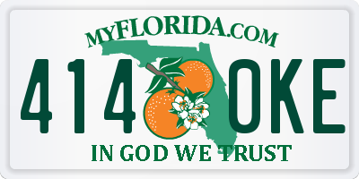 FL license plate 4140KE