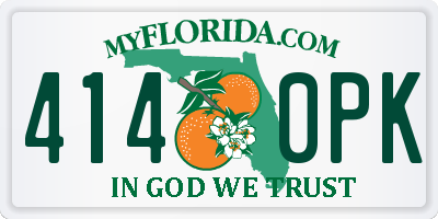 FL license plate 4140PK