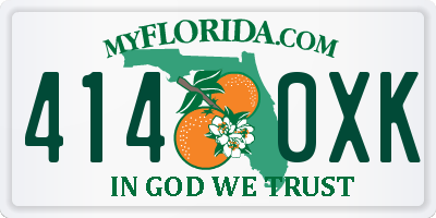 FL license plate 4140XK