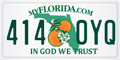 FL license plate 4140YQ