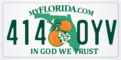 FL license plate 4140YV
