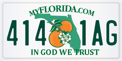 FL license plate 4141AG