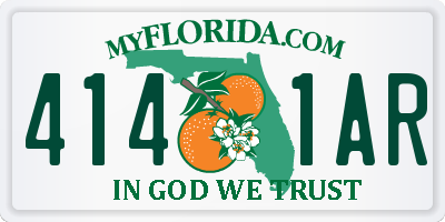 FL license plate 4141AR