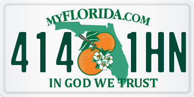 FL license plate 4141HN