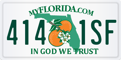 FL license plate 4141SF