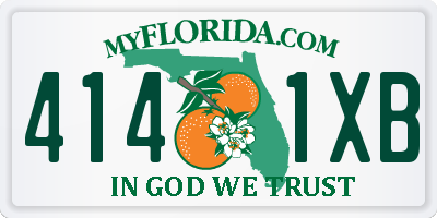FL license plate 4141XB