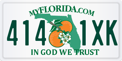 FL license plate 4141XK