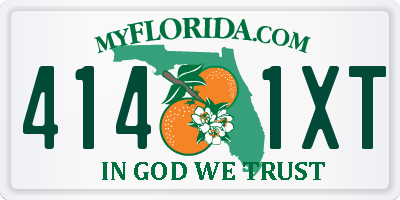 FL license plate 4141XT
