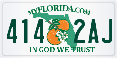FL license plate 4142AJ