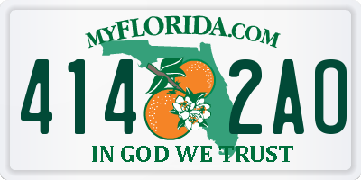 FL license plate 4142AO