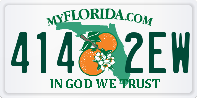 FL license plate 4142EW