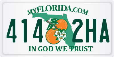 FL license plate 4142HA