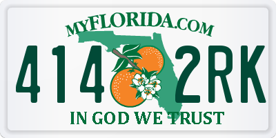 FL license plate 4142RK