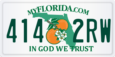 FL license plate 4142RW