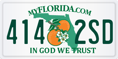 FL license plate 4142SD
