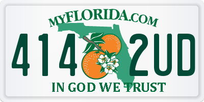 FL license plate 4142UD