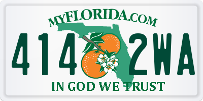 FL license plate 4142WA