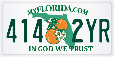 FL license plate 4142YR