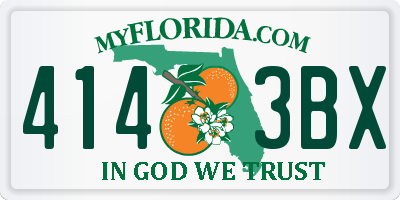 FL license plate 4143BX