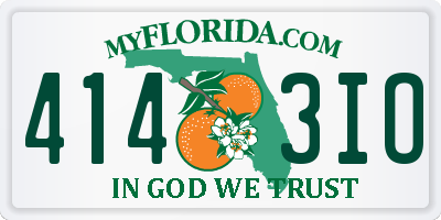 FL license plate 4143IO