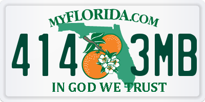 FL license plate 4143MB