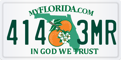 FL license plate 4143MR
