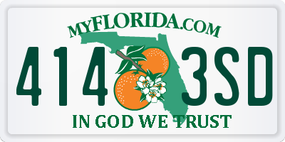 FL license plate 4143SD
