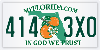 FL license plate 4143XO