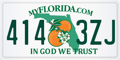 FL license plate 4143ZJ