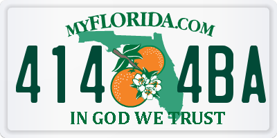 FL license plate 4144BA