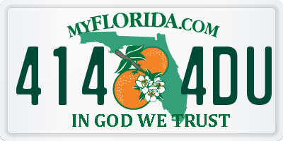 FL license plate 4144DU