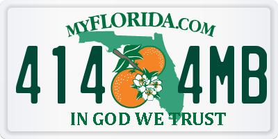 FL license plate 4144MB