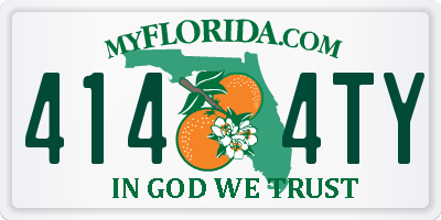 FL license plate 4144TY
