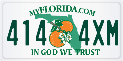 FL license plate 4144XM