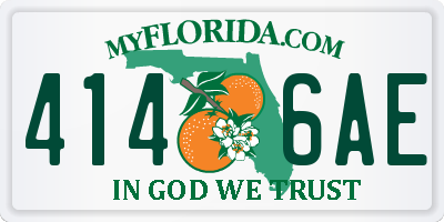 FL license plate 4146AE