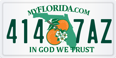 FL license plate 4147AZ