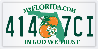FL license plate 4147CI