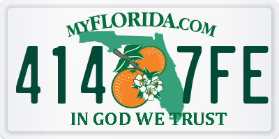 FL license plate 4147FE