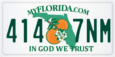 FL license plate 4147NM