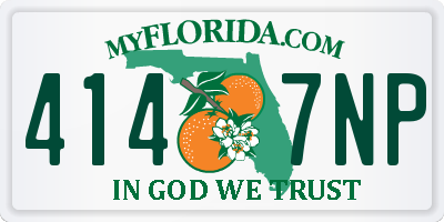 FL license plate 4147NP