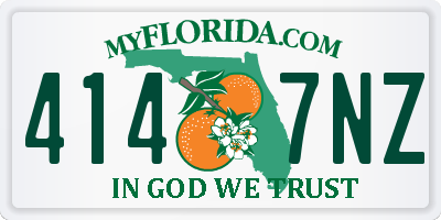 FL license plate 4147NZ