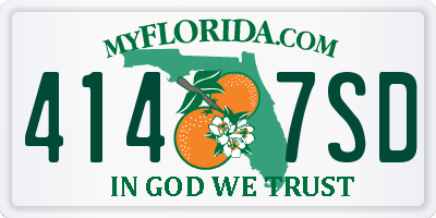 FL license plate 4147SD
