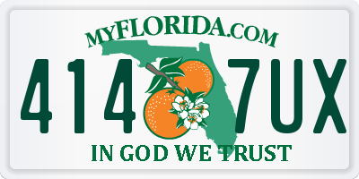 FL license plate 4147UX