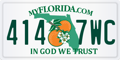 FL license plate 4147WC