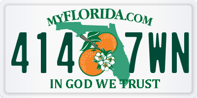 FL license plate 4147WN
